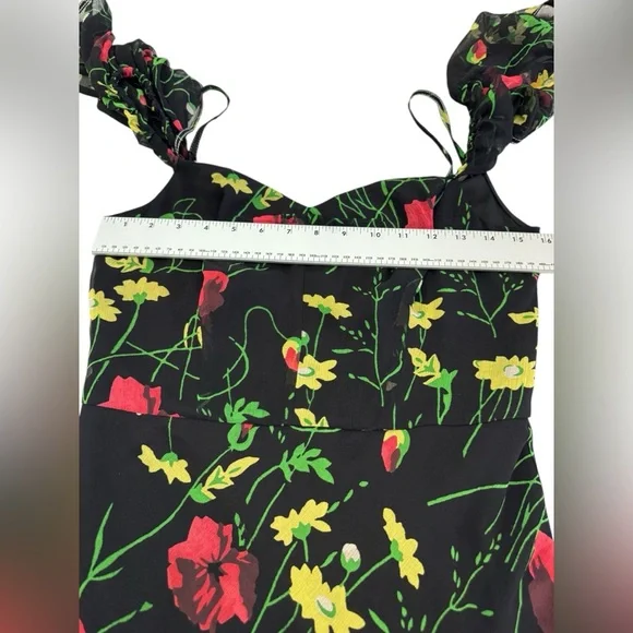 Jason Wu Grey Off-ShoulderFloral-Print Silk Chiffon Dress 4$595